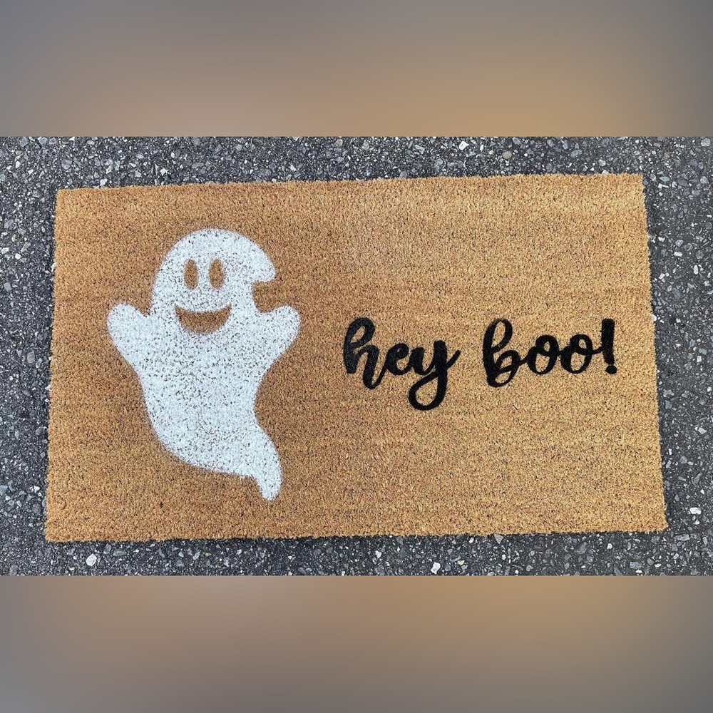 NWOT Doormat “welcome” with sunflower farm truck and bee.